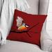 Red Barrel Studio® Outdoor Square Pillow Cover & Insert redPolyester/Polyfill/Polyester | 20 H x 20 W x 1.5 D in | Wayfair