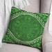 Bungalow Rose Outdoor Square Pillow Cover & Insert Polyester/Polyfill blend in Green | 20 H x 20 W x 1.5 D in | Wayfair