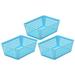 Rebrilliant Storage for Office Drawer Plastic Basket Set Plastic in Blue | 2.25 H x 6 W x 4.5 D in | Wayfair 059FDF073A06486096D46E118041BFC3