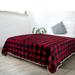 Rosalind Wheeler Shick Super Soft Lightweight Plush Fuzzy Cozy Fleece Blanket Microfiber/Fleece/Microfiber/Fleece in Red/Black/Brown | Wayfair