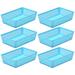 Rebrilliant Storage for Office Drawer Plastic Basket Set Plastic in Blue | 2.25 H x 9 W x 6 D in | Wayfair 48068685CB2F4D5990B8F2622C90F933