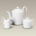 Red Barrel Studio® Karval 3 Piece 40 -oz. Porcelain Teapot Set Porcelain China/Ceramic in White | 7 H x 9.25 W x 5 D in | Wayfair