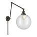 Greyleigh™ Maxwell 1 - Light Dimmable Swing Arm Plastic in Brown | 34 H x 12 W x 34 D in | Wayfair B6244C296EC341D1A307970D447294AF