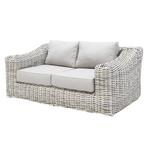 Rosecliff Heights Sommer Loveseat w/ Cushions Wicker/Rattan/Olefin Fabric Included in Brown/Gray | 27.2 H x 64.9 W x 40.2 D in | Outdoor Furniture | Wayfair