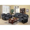 Red Barrel Studio® Valentine 3 Piece Faux Leather Reclining Living Room Set Faux Leather | 40 H x 82 W x 37 D in | Wayfair Living Room Sets