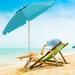 Highland Dunes Templeman 6' Beach Umbrella Metal in Green/Blue/Navy | Wayfair 26A05C1F2E56435EA142C35EBD2059FC