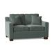Latitude Run® Aceyon 56" Square Arm Loveseat w/ Reversible Cushions Wood/Polyester in Green/Brown | 35 H x 56 W x 38 D in | Wayfair