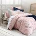 Red Barrel Studio® Kion Light Pink Cotton Duvet Cover Set Cotton Sateen in Pink/Yellow | Queen Duvet Cover + 2 Pillow Cases | Wayfair