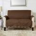 Red Barrel Studio® Elenor T-Cushion Loveseat Slipcover in Brown | 22 H x 88 W x 75 D in | Wayfair D931EE510B2F4A7FBC661D85A63C8DF5