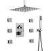 Wonderland America Thermostatic Complete Shower System w/ Rough-in Valve in Gray | 0.2 H x 12 W in | Wayfair A9103F3C12