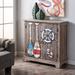 Longshore Tides Beauvais 2 Door Accent Cabinet Wood in Blue/Brown/Gray | 34.3 H x 33 W x 15 D in | Wayfair 9656F4BF25A548EBB5BD7A4049277760