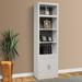 Wade Logan® Alekhya Library Bookcase Wood in Brown/White | 94.5 H x 32 W x 12.5 D in | Wayfair B78449F6FE6F4EDCB74491B9DBC2C22A