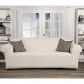 Embossed Stretch 1-Pc. Slipcover by Classic Slipcovers in Off White (Size LOVESEAT)