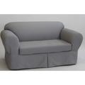 Twill 2-Pc. Slipcover by Classic Slip Covers, Inc. by Classic Slipcovers in Gray (Size CHAIR)