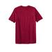 Men's Big & Tall Shrink-Less™ Lightweight Longer-Length Crewneck Pocket T-Shirt by KingSize in Red Marl (Size 9XL)