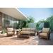 Winston Cayman Sofa, Stationary Lounge Outdoor Chair | 32.25 H x 83.75 W x 37.5 D in | Wayfair CAY-6PC-S-ST-2WT