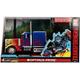Jada Toys Transformers T1 Optimus Prime, Spielzeugauto aus Die-cast, Auto, Maßstab 1:24, blau/rot