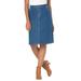 Plus Size Women's True Fit Stretch Denim Short Skirt by Jessica London in Medium Stonewash (Size 26)