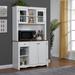 Lark Manor™ Dowdle Dining Hutch Wood/Glass in White | 70.9 H x 41.7 W x 15.7 D in | Wayfair F564B1B2EDAA490FA2FFFE67B34BC9B9