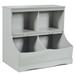 Costway Kids Floor Cabinet Multi-Functional Bookcase -Gray