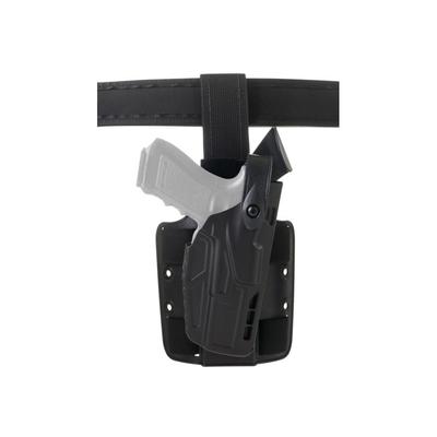 Safariland 7304 7TS ALS/SLS Level III Retention Tactical Holsters Glock 19/Glock 23 Standard Double Strap Leg Shroud Left Hand Black 7304-28327-412