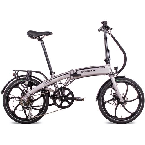 Chrisson E-Bike Efolder, 8 Gang, Shimano, Acera RD-M360, Heckmotor 250 W grau E-Bikes Fahrräder Zubehör