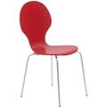 Sedia impilabile stile moderno dalle linee eleganti e tondeggianti vari colori colore : Rosso