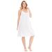 Plus Size Women's Breezy Eyelet Short Nightgown by Dreams & Co. in White (Size 18/20)
