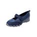 Wide Width Women's CV Sport Basil Sneaker by Comfortview in Navy (Size 7 1/2 W)