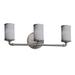 Justice Design Group Textile 23 Inch 3 Light Bath Vanity Light - FAB-8463-10-GRAY-NCKL