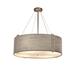 Justice Design Group Textile 48 Inch Large Pendant - FAB-9517-GRAY-NCKL