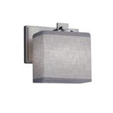 Justice Design Group Textile 7 Inch Wall Sconce - FAB-8447-55-GRAY-NCKL-LED1-700