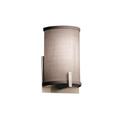 Justice Design Group Textile 9 Inch Wall Sconce - FAB-5531-GRAY-NCKL-LED1-700