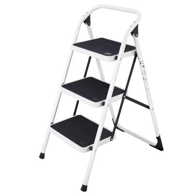 Costway Folding 3-Step Ladder with Handgrip and An...
