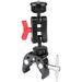 CAMVATE Super Clamp & Arm with Dual 1/4"-20 Knob Ball Heads & T-Handle C2096