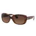 Ray-Ban RB4101 Jackie Ohh Sunglasses - Women's Light Brown Gradient Black Lenses RB4101-642-43-58