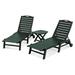 POLYWOOD® Nautical 3-Piece Chaise Set Plastic in Green | 39 H x 27 W x 78.5 D in | Outdoor Furniture | Wayfair PWS157-1-GR