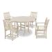 POLYWOOD® Traditional Garden 5-Piece Round Farmhouse Outdoor Dining Set Plastic in Brown | Wayfair PWS134-1-SA