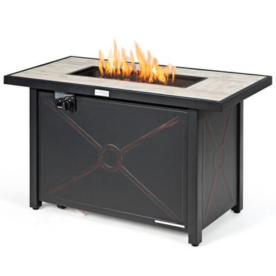 Costway 42 Inch 60000 BTU Propane Fire Pit Table w...