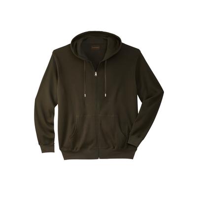 Men's Big & Tall Boulder Creek™ Thermal Waffle Zip Hoodie by Boulder Creek in Forest Green (Size 3XL)