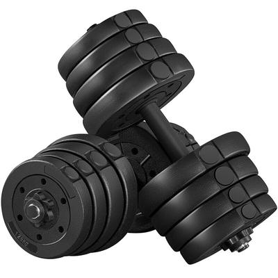 30KG Adjustable Dumbbell Set with Solid Chrome Finish Bar for Man Workout Body Building Training