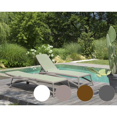 NARDI »Atlantico« Gartenliege Rahmen taupe 10 / Bezug agave 101 / mit Armlehne Image