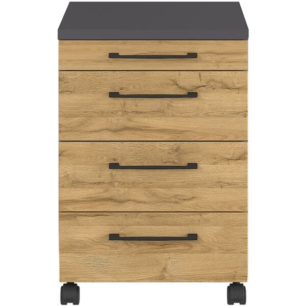 Germania-Werke Rollcontainer »Profiline II« mit klassischen Schubladen grau, 42x61x49 cm Image