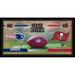 New England Patriots vs. Tampa Bay Buccaneers Framed 10" x 20" House Divided Football Collage