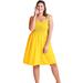 Plus Size Women's Smocked Bodice Tank Dress by ellos in Pepper Yellow (Size 4X)