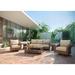Winston Cayman Sofa, Swivel Glider Lounge Outdoor Chair | 32.25 H x 83.75 W x 37.5 D in | Wayfair CAY-6PC-S-M-2WT