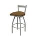 Holland Bar Stool 821 Catalina Low Back Swivel Bar Stool Upholstered/Metal in Gray | 34 H x 18 W x 18 D in | Wayfair 82125AN012