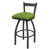 Holland Bar Stool 821 Catalina Low Back Swivel Bar Stool Upholstered/Metal in Gray | 39 H x 18 W x 18 D in | Wayfair 82130PW009