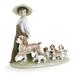 Lladro My Little Explorers Boy w/ Dogs Figurine Porcelain/Ceramic in Brown/White | 9.84 H x 10.63 W x 4.33 D in | Wayfair 01006828