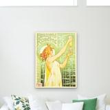 Trademark Fine Art "Absinthe Robette" by Privat Livemont Framed Vintage Advertisement on Wrapped Canvas in Green/Yellow | Wayfair V8010-C2432GG